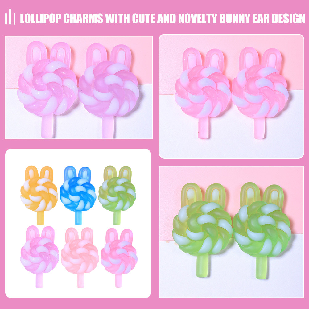 24Pcs Cute Cartoon Lollipop Ch - Resin Craft Material 评论和价格