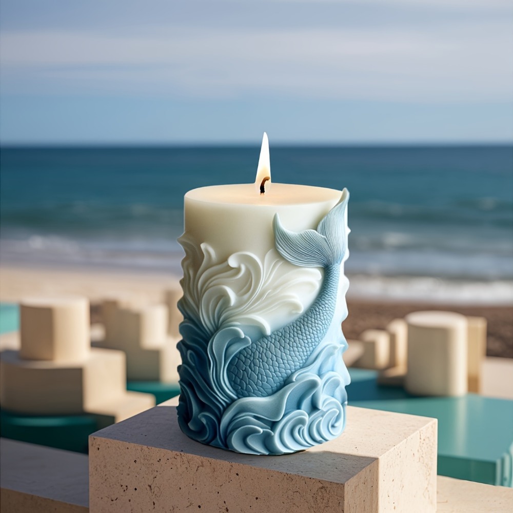 Ocean Theme Silicone Candle Mo - Resin Ocean Wave Mold 评论和价格