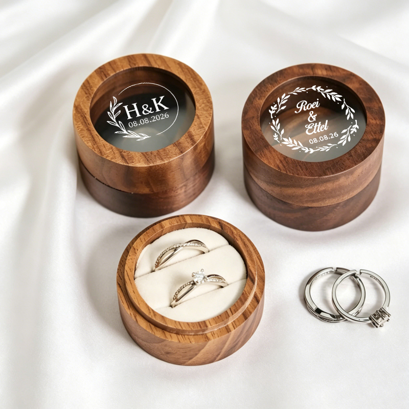 Personalized Wedding Ring Box  - Wood Ring Blank 评论和价格