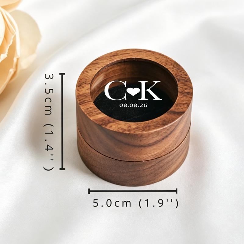 Personalized Wedding Ring Box  - Wood Ring Blank 评论和价格