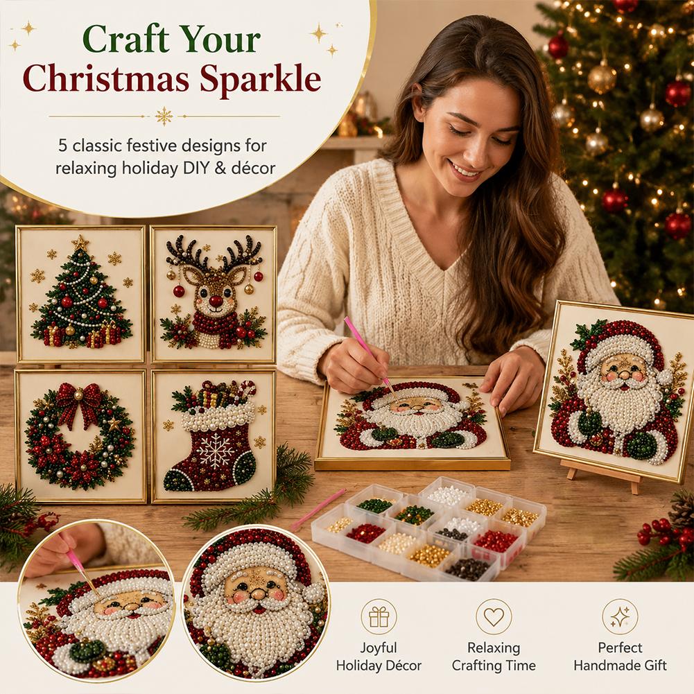 Christmas Santa Claus Pearl Ar - Resin Craft Kit 评论和价格