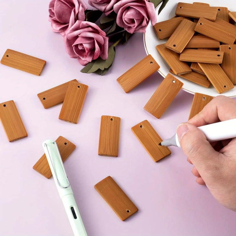100Pcs Natural Wood Blanks 45x - Wood Ring Blank 评论和价格