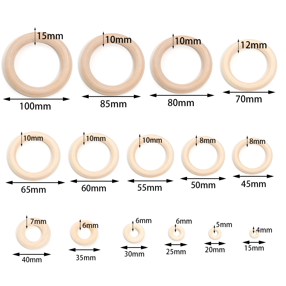 Unfinished Solid Wooden Rings  - Wood Ring Blank 评论和价格