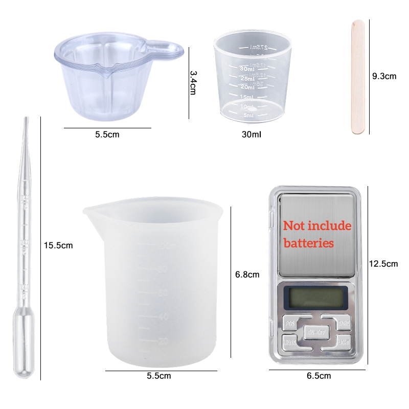 Epoxy Resin Kit Crystal Clear  - Mixing Cup Silicone 评论和价格