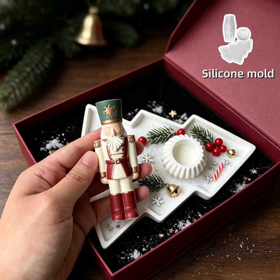 3pcs Nutcracker Soldier Spheri - Silicone Mold Tray 评论和价格