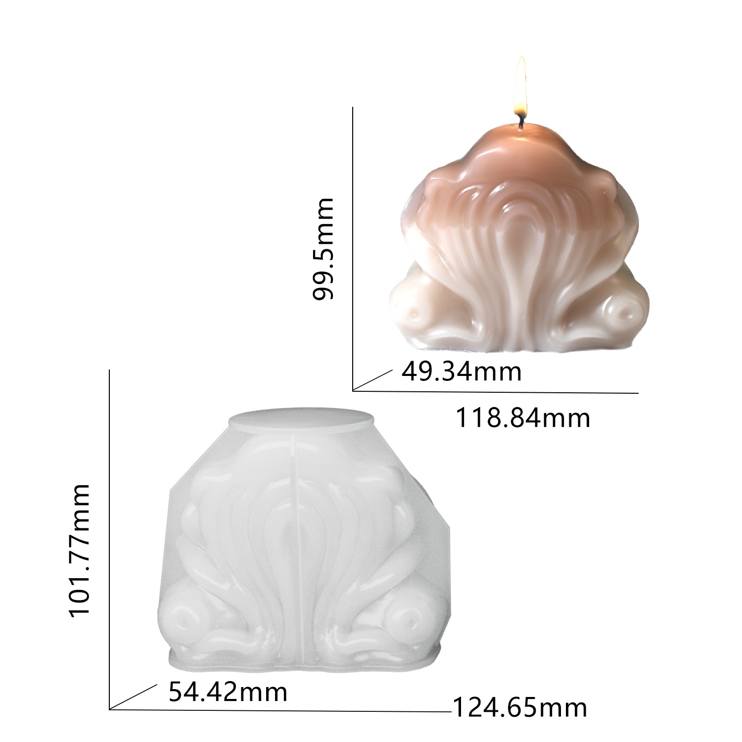 Ocean Shell Candle Silicone Mo - Resin Ocean Wave Mold 评论和价格