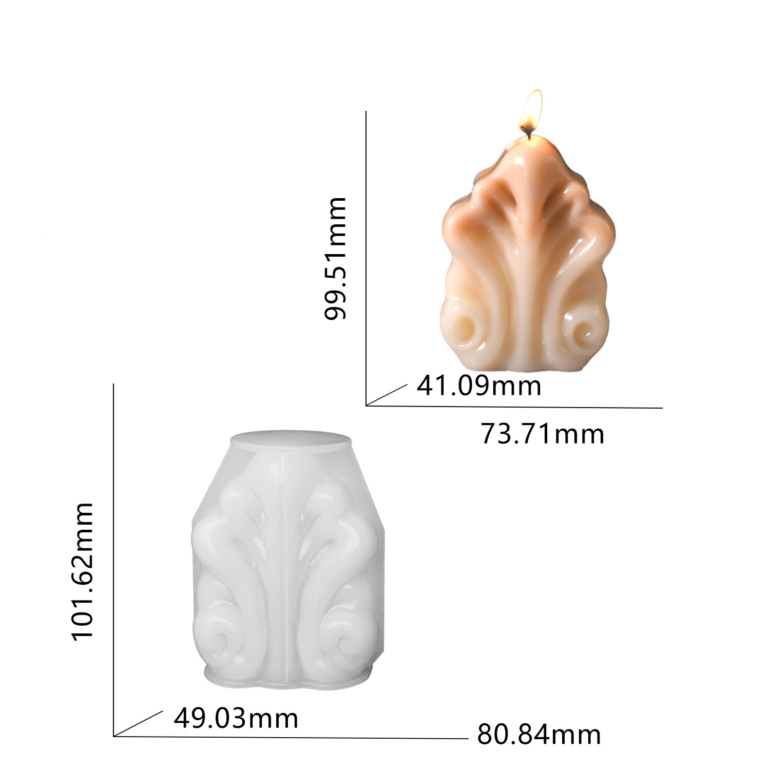 Ocean Shell Candle Silicone Mo - Resin Ocean Wave Mold 评论和价格