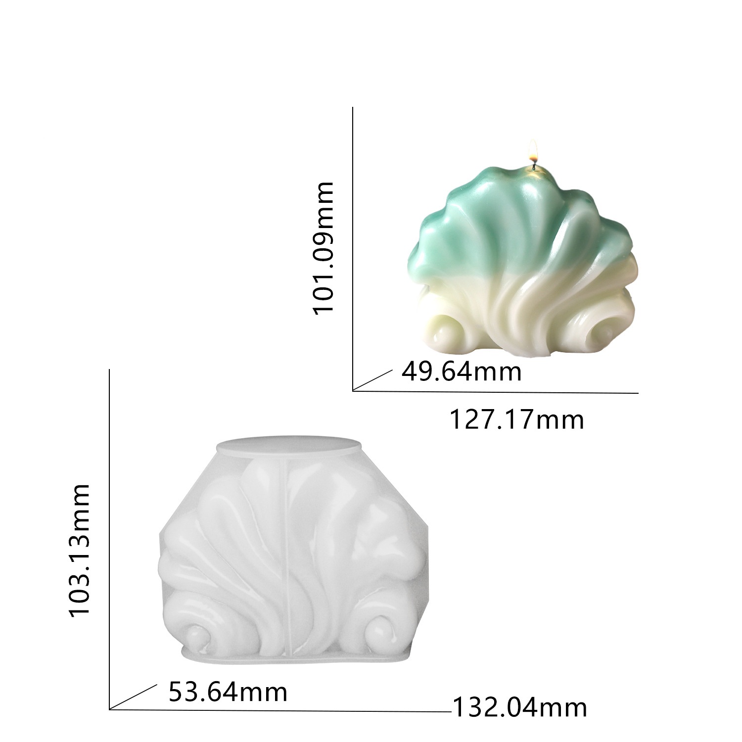 Ocean Shell Candle Silicone Mo - Resin Ocean Wave Mold 评论和价格