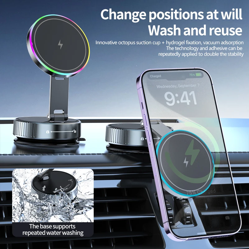 15W Wireless Car Charger Phone - Vacuum Chamber Small 评论和价格