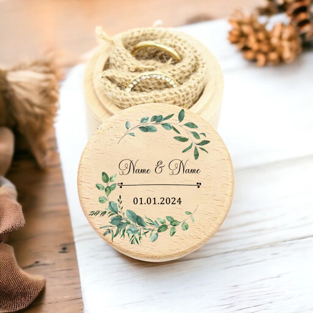 Personalized Wedding Ring Box  - Wood Ring Blank 评论和价格