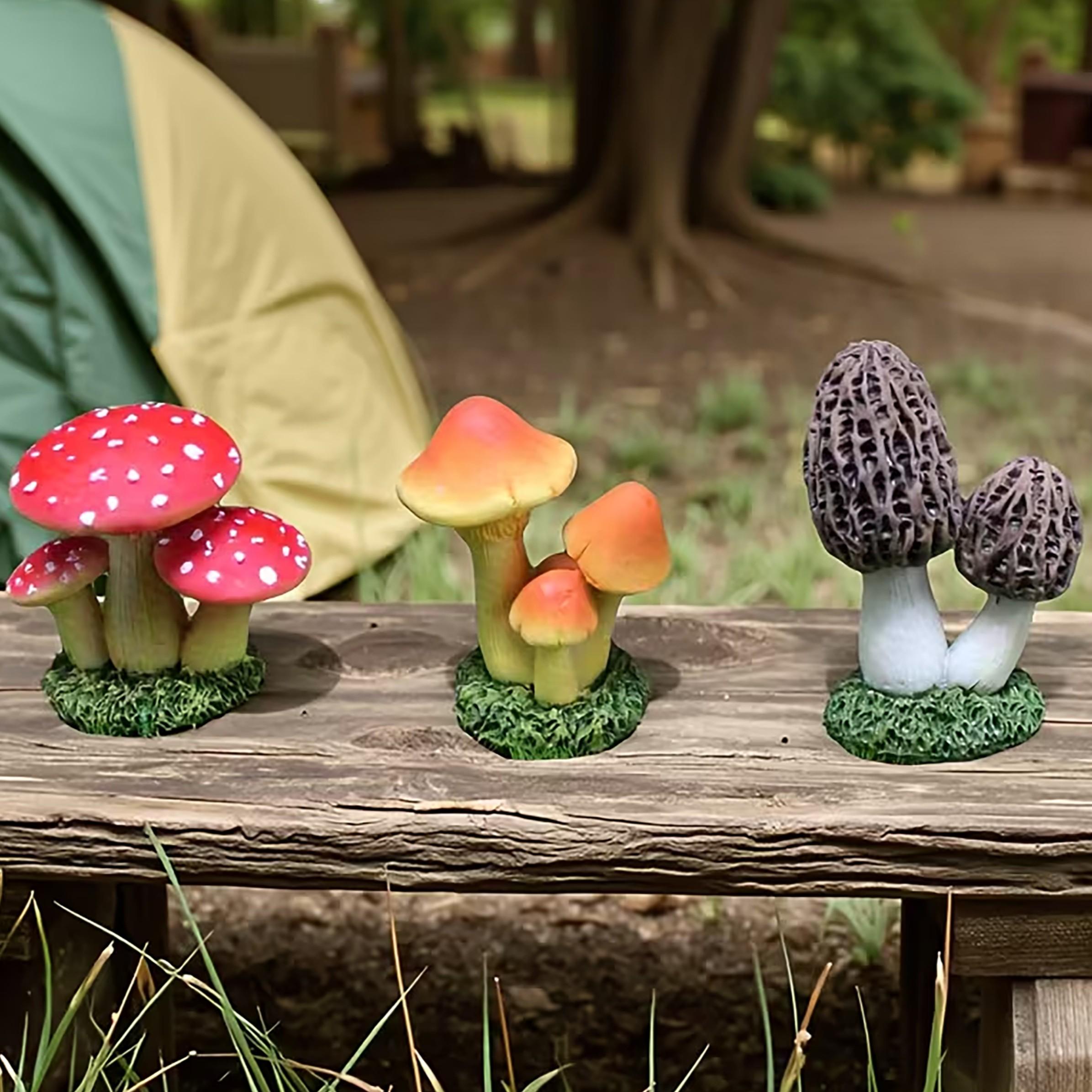 1 Set of 3pcs Artificial Mushr - Terrarium Moss Art 评论和价格