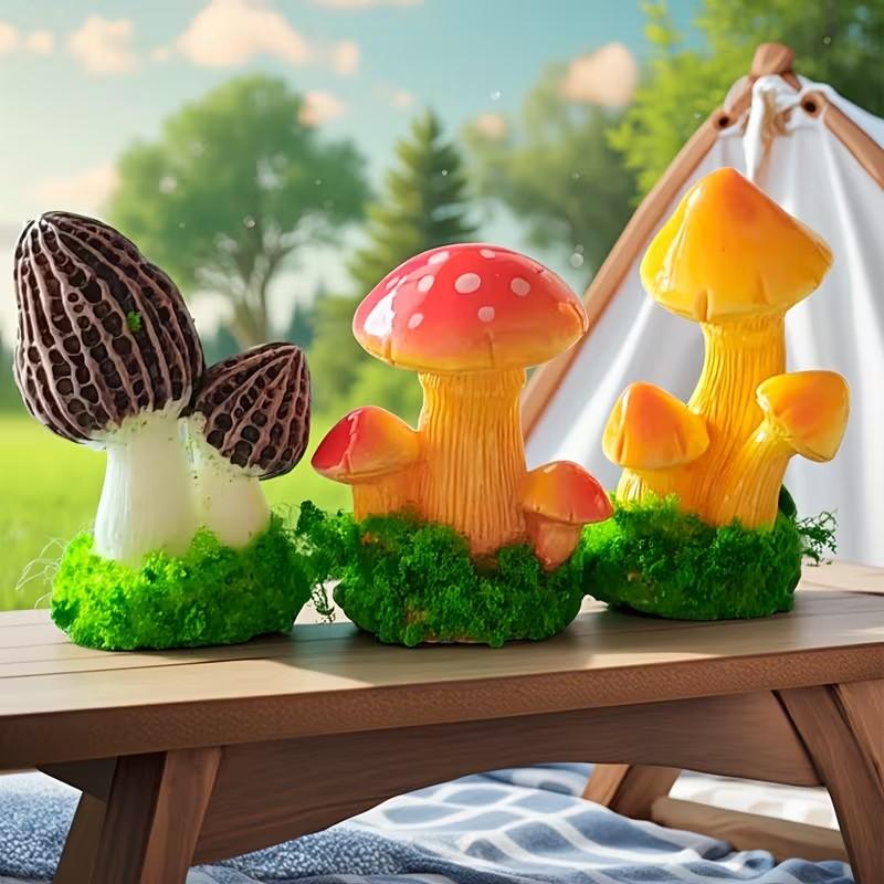 1 Set of 3pcs Artificial Mushr - Terrarium Moss Art 评论和价格