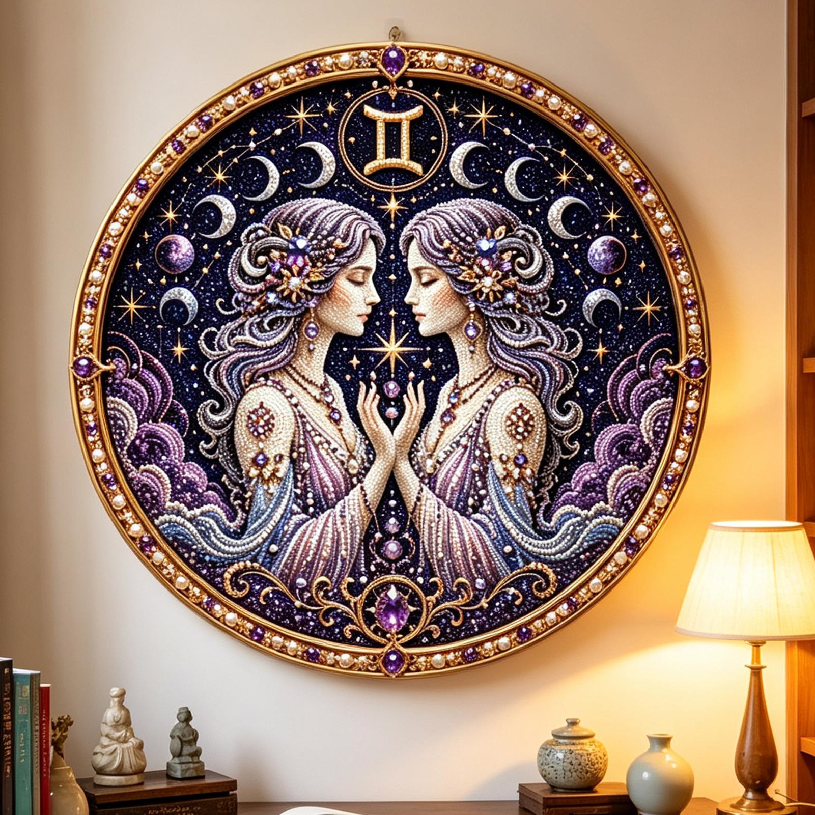 12 Zodiacs Signs Pearl Art Kit - Resin Craft Kit 评论和价格