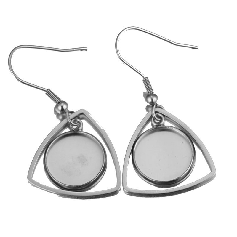 10pc Stainless Steel Tray Beze - Bezels Set Pendant 评论和价格