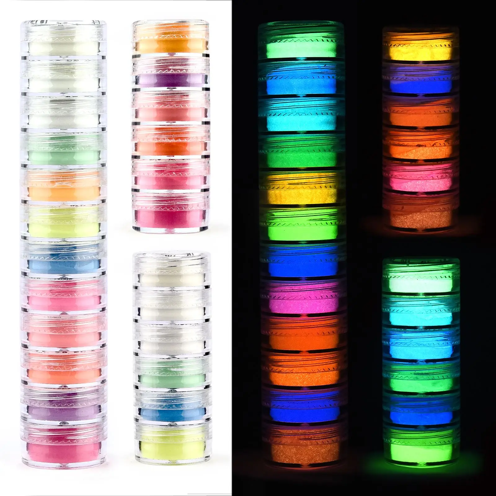 6 Colors/Set Luminous Powder R - Resin Pigment Set 评论和价格
