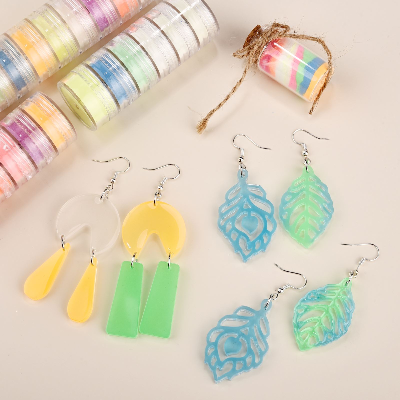 6 Colors/Set Luminous Powder R - Resin Pigment Set 评论和价格