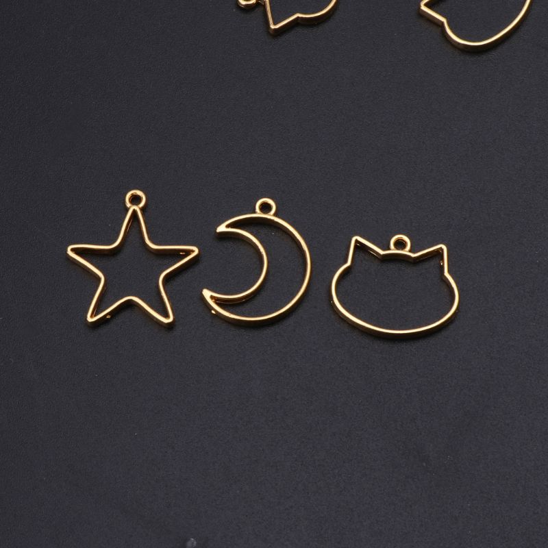 90 Pieces Mini Geometric Frame - Bezels Set Pendant 评论和价格